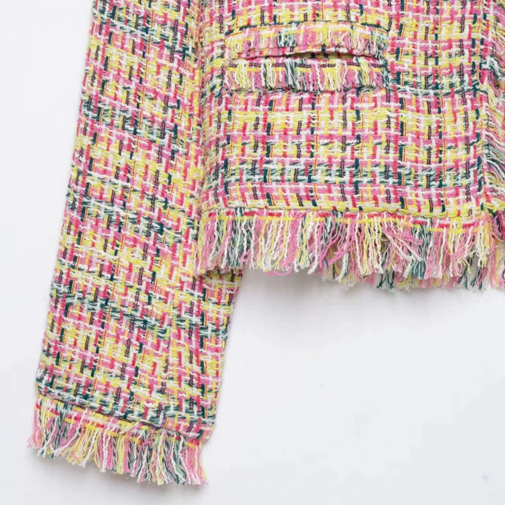 ZARA Chanel Style Color Block Versatile Jacket